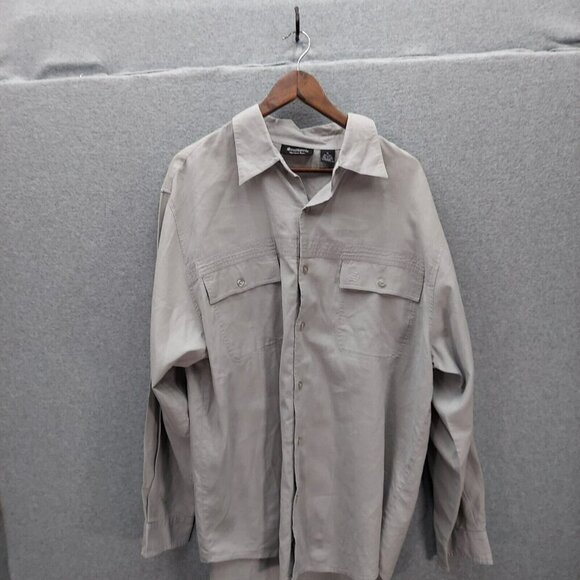 Southpole Shirt Mens Extra Large Long Sleeve Button Up Gray Logo Peral Buttons - Picture 1 of 6
